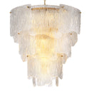 Clear Textured Glass Chandelier Asinara