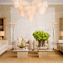 Clear Textured Glass Chandelier Asinara