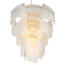 Clear Textured Glass Chandelier Asinara