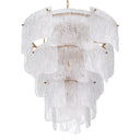 Clear Textured Glass Chandelier Asinara