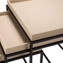 Leather Top Side Tables (3) Léonard