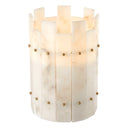 Alabaster Hurricane Candle Holder Ruby
