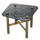 Black Glass Side Table Cortes