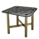 Black Glass Side Table Cortes