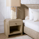 Oak Wooden Nightstand ArtDeco