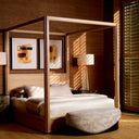 Oak Canopy King Bed Tribeca