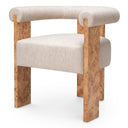 Light Brown Burl Dining Chair Percy