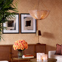 Modern Artwork Set (2) Creased Umber