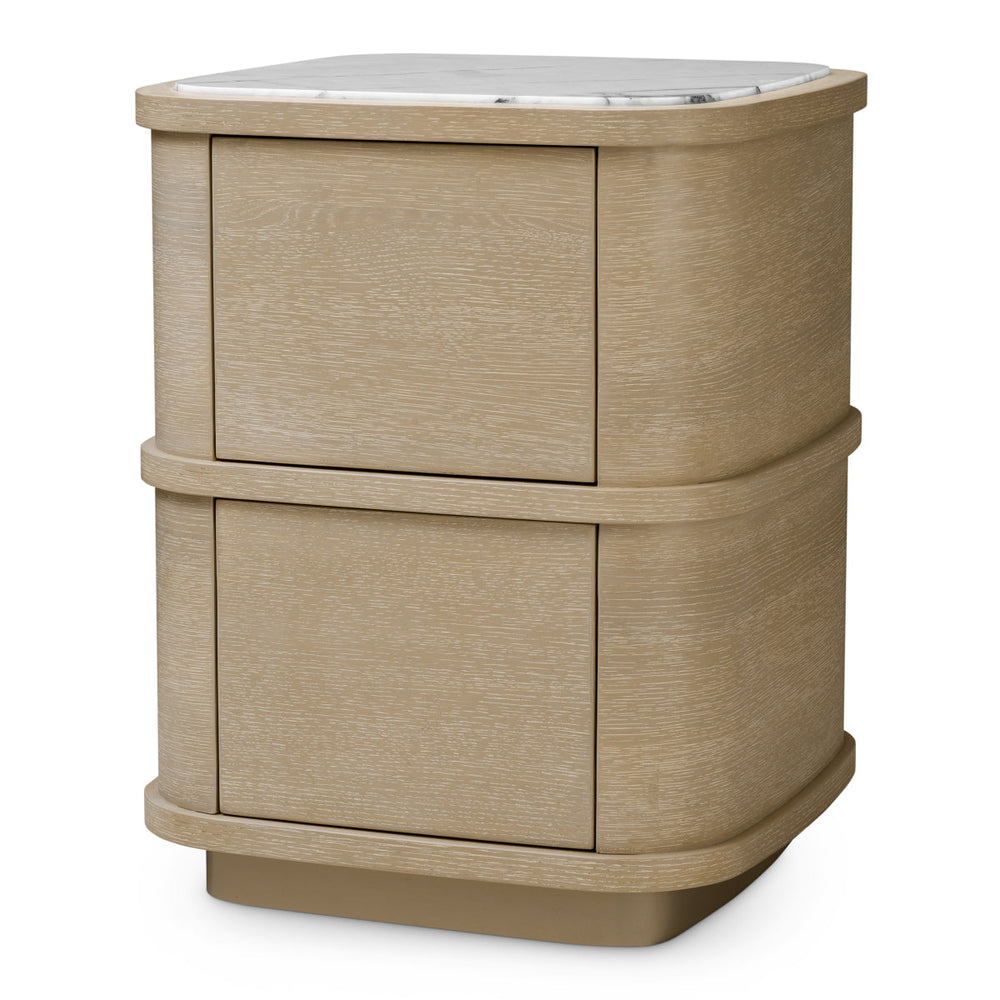 2-Drawer Oak Nightstand S Cabana