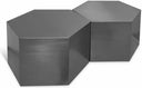 Hexagon Iron 2pc. Modular Coffee Table - Chrome
