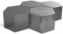 Hexagon Iron 4pc. Modular Coffee Table - Chrome