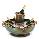 Vintage Brass Sculptural Wine Cooler XXL Prestige by Eichholtz, view 2
