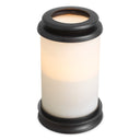 Cylindrical White Glass Hurricane S Carrington by Eichholtz, view 8