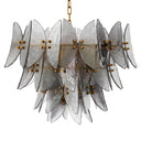 Tiered Smoke Glass Chandelier Brooks by Eichholtz, view 3
