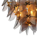 Tiered Smoke Glass Chandelier Brooks by Eichholtz, view 4