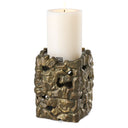 Sculptural Vintage Brass Candle Holder Siracusa by Eichholtz, view 7