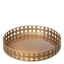 Webbed Vintage Brass Tray Dameron by Eichholtz, view 3