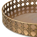 Webbed Vintage Brass Tray Dameron by Eichholtz, view 4