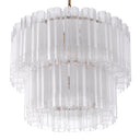 Tiered Glass Tubes Chandelier Denton by Eichholtz, view 3