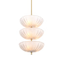 Scalloped Frosted Glass Chandelier Maranello by Eichholtz
