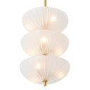 Scalloped Frosted Glass Chandelier Maranello by Eichholtz, view 3