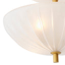 Scalloped Frosted Glass Chandelier Maranello by Eichholtz, view 7
