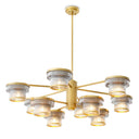 Ribbed Glass Chandelier Andromeda