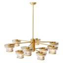 Ribbed Glass Chandelier Andromeda