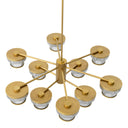 Ribbed Glass Chandelier Andromeda