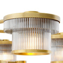 Ribbed Glass Chandelier Andromeda