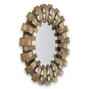 Vintage Brass Round Mirror Thatcher by Eichholtz