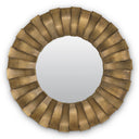 Vintage Brass Round Mirror Thatcher by Eichholtz, view 3