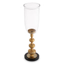 Clear Glass Pedestal Hurricane Ashbourne by Eichholtz, view 3