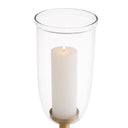 Clear Glass Pedestal Hurricane Ashbourne by Eichholtz, view 4