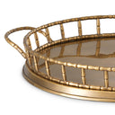 Round Vintage Brass Tray Fairgrove by Eichholtz, view 4