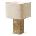 Patterned Vintage Brass Table Lamp Bandol by Eichholtz, view 4