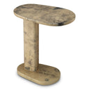 Cream Leather Side Table Manuel by Eichholtz