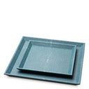 Blue Shagreen-Look Desk Tray Scaleo by Eichholtz
