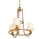 Twisted Vintage Brass Chandelier Vienna by Eichholtz, view 5