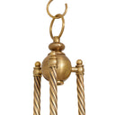Twisted Vintage Brass Chandelier Vienna by Eichholtz, view 6