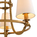 Twisted Vintage Brass Chandelier Vienna by Eichholtz, view 7