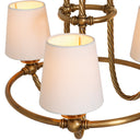 Twisted Vintage Brass Chandelier Vienna by Eichholtz, view 8