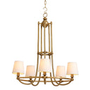Twisted Vintage Brass Chandelier Vienna by Eichholtz, view 9