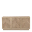 Oak Herringbone 3-Door Dresser Elvador by Eichholtz, view 4