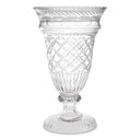 Herringbone Clear Glass Vase Gravon by Eichholtz