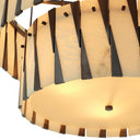 Tiered Alabaster Chandelier Rivington by Eichholtz, view 6