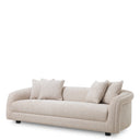 Gray Curved 3-Seater Sofa Avenza by Eichholtz