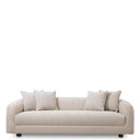 Gray Curved 3-Seater Sofa Avenza by Eichholtz, view 3