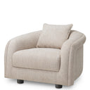 Gray Curved Lounge Chair Avenza by Eichholtz