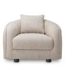 Gray Curved Lounge Chair Avenza by Eichholtz, view 3